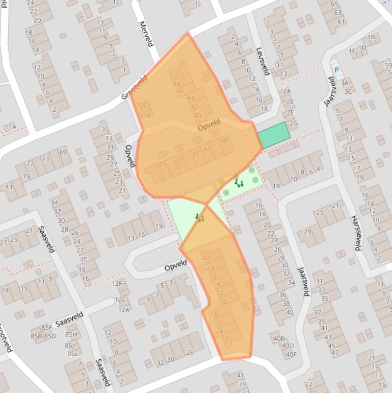 Kaart van postcodegebied 6715GK.