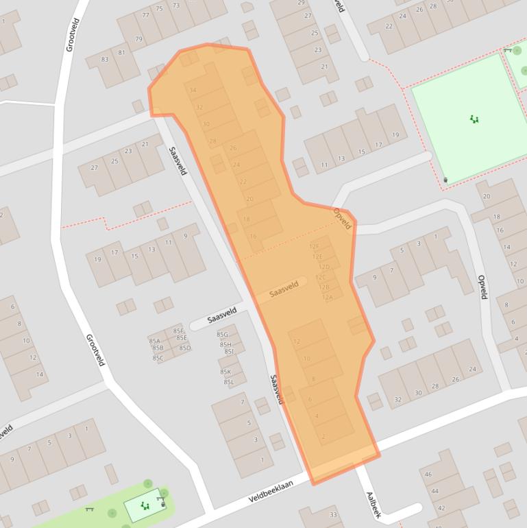 Kaart van postcodegebied 6715GN.