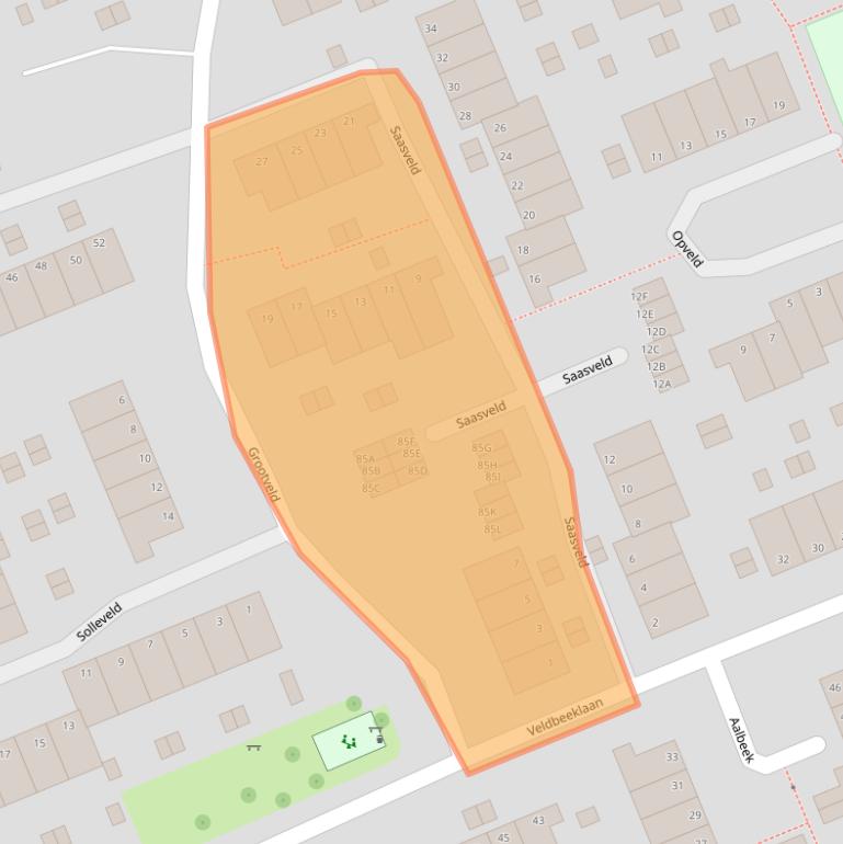 Kaart van postcodegebied 6715GP.