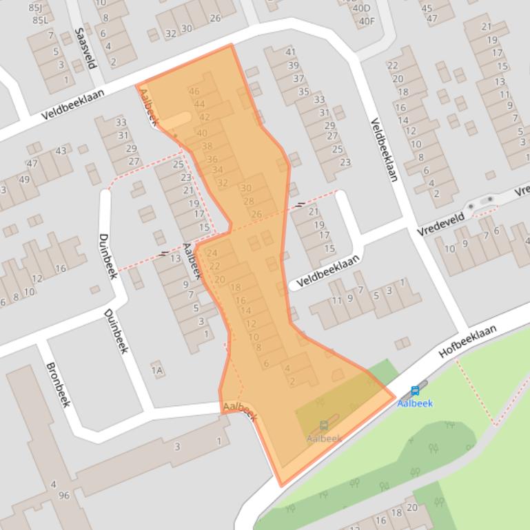 Kaart van postcodegebied 6715GR.