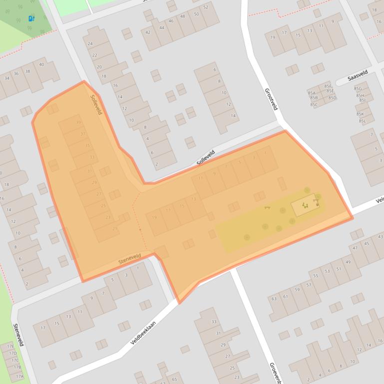 Kaart van postcodegebied 6715GW.
