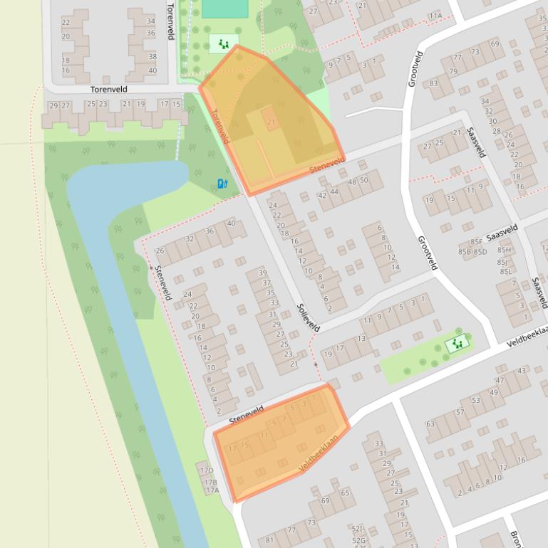 Kaart van postcodegebied 6715HA.