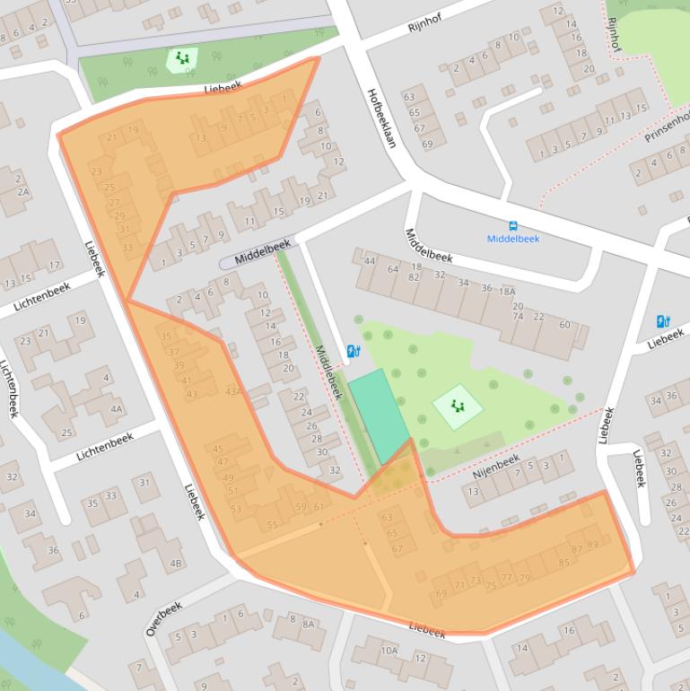 Kaart van postcodegebied 6715HP.