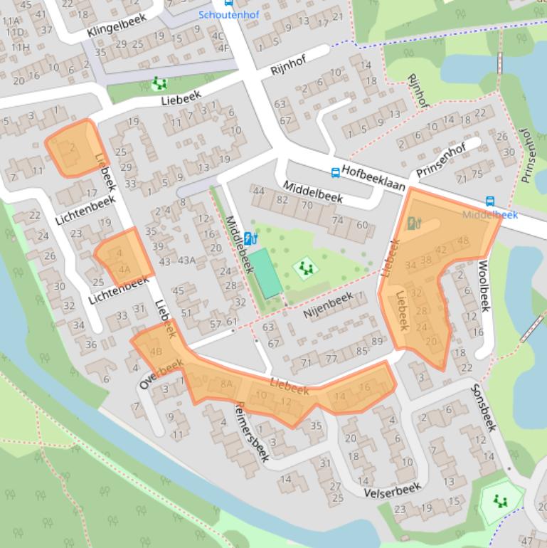 Kaart van postcodegebied 6715HR.