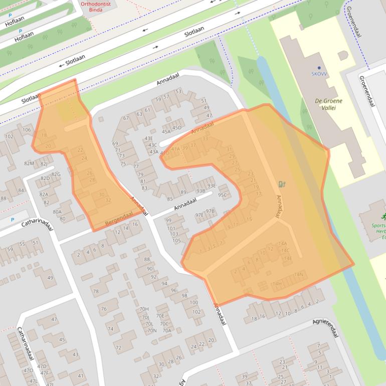 Kaart van postcodegebied 6715JA.