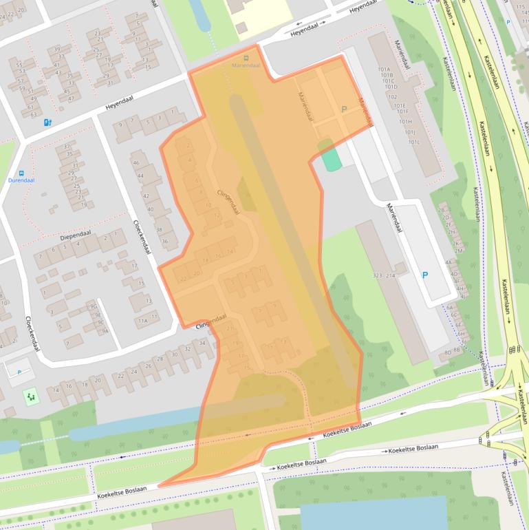 Kaart van postcodegebied 6715JG.