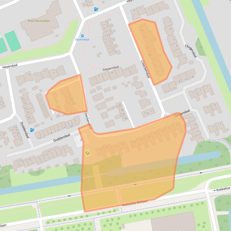 Kaart van postcodegebied 6715JH.