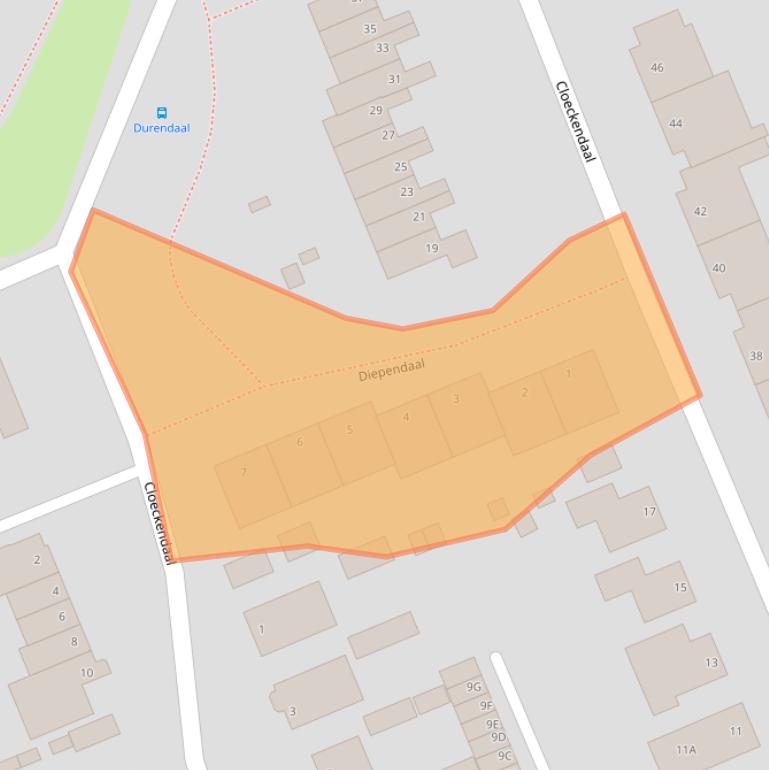 Kaart van postcodegebied 6715JS.