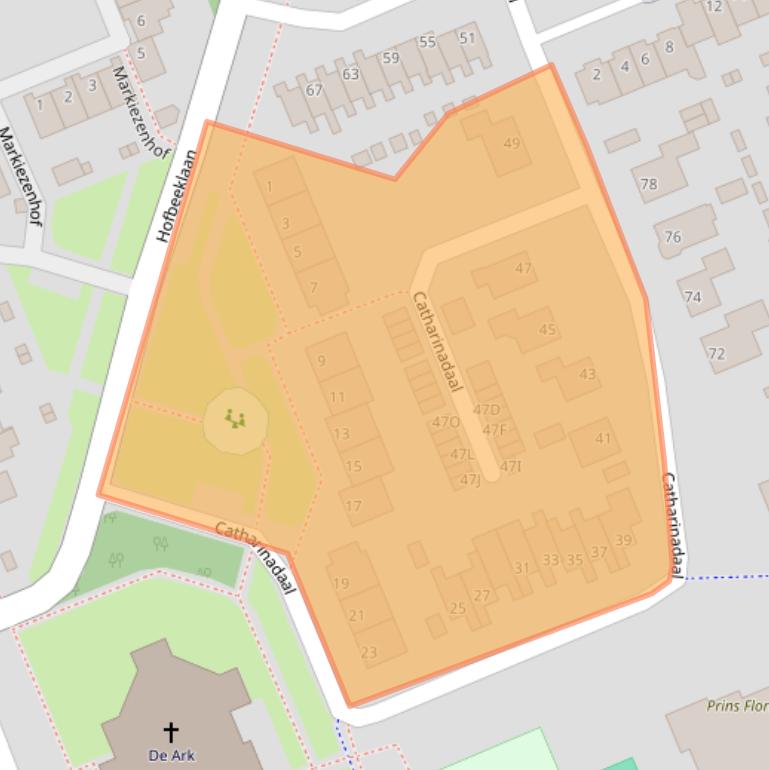 Kaart van postcodegebied 6715KA.