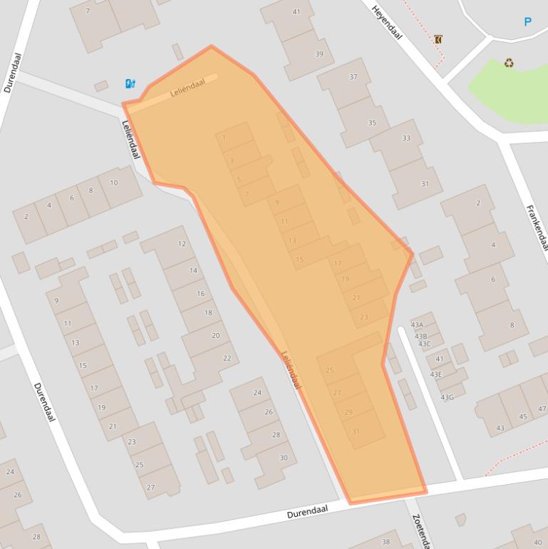 Kaart van postcodegebied 6715KE.