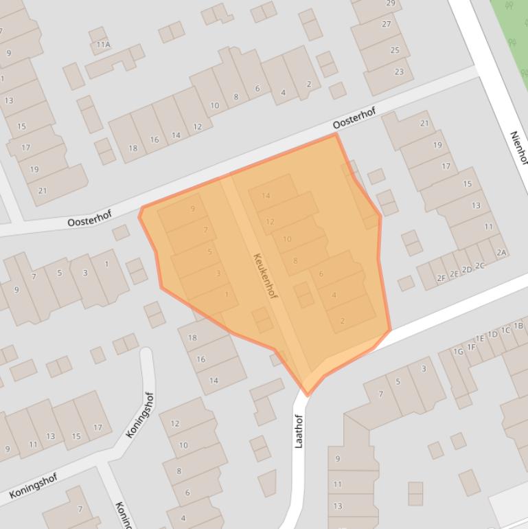 Kaart van postcodegebied 6715LB.