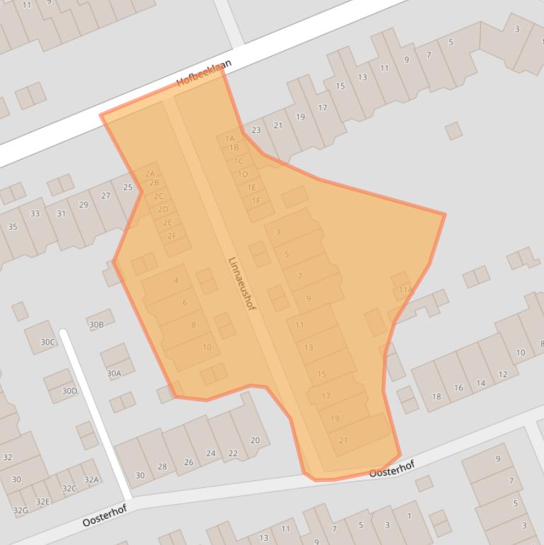 Kaart van postcodegebied 6715LE.