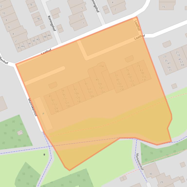 Kaart van postcodegebied 6715LJ.