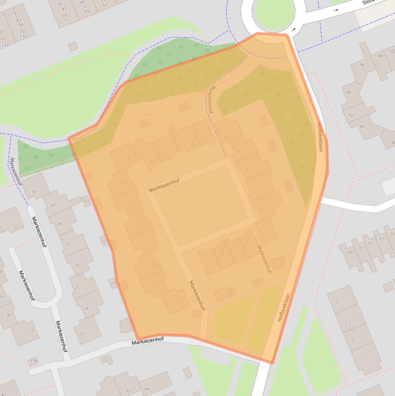 Kaart van postcodegebied 6715LK.