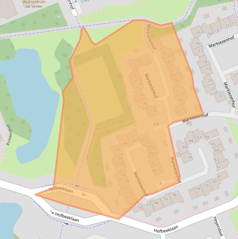 Kaart van postcodegebied 6715LL.