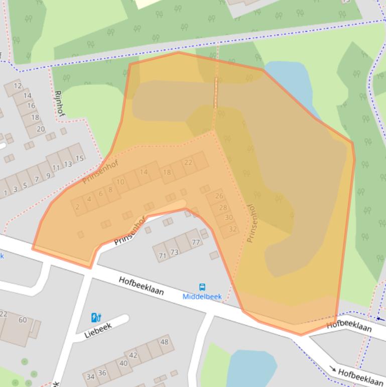 Kaart van postcodegebied 6715LP.