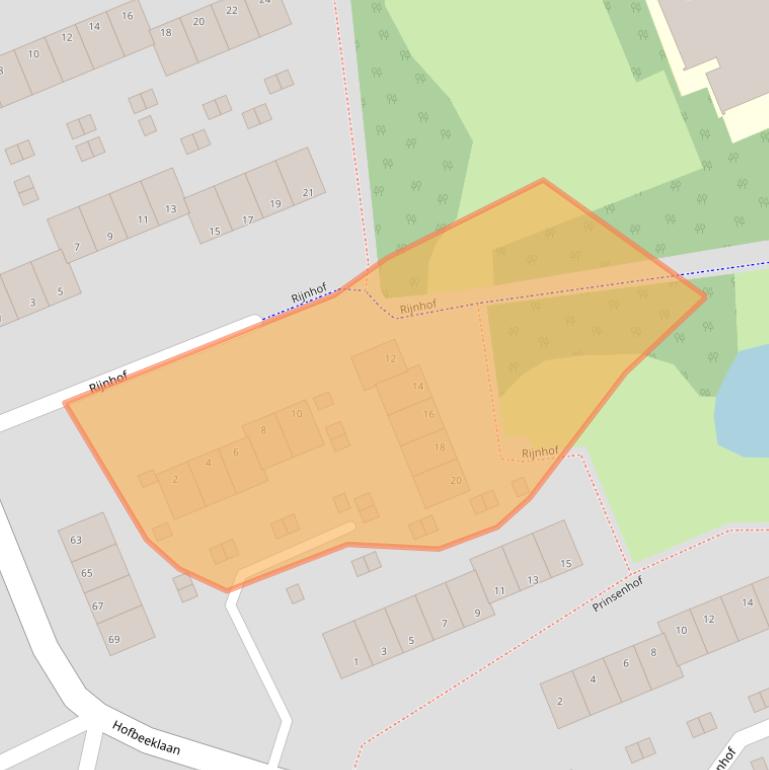 Kaart van postcodegebied 6715LS.