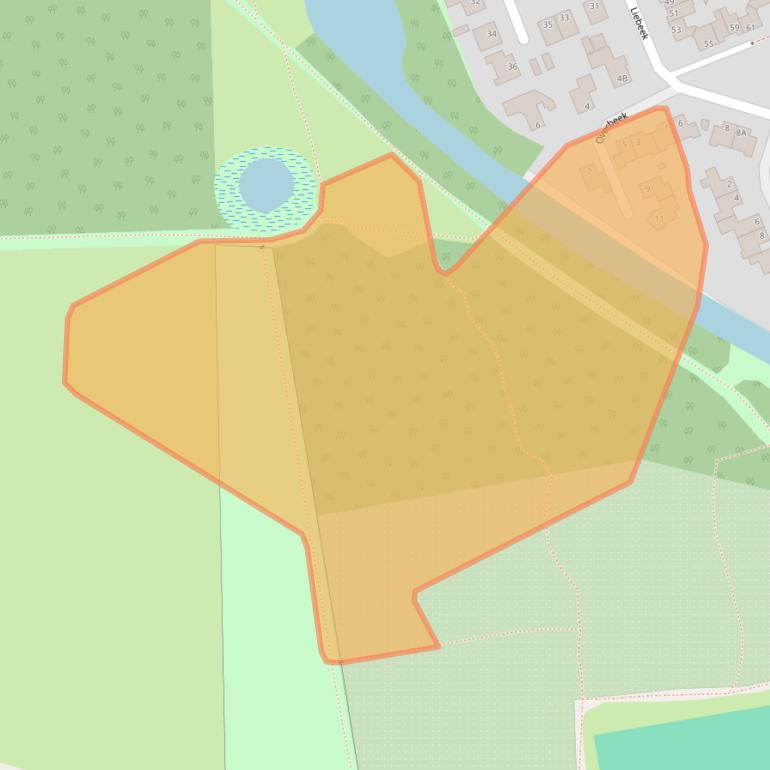 Kaart van postcodegebied 6715MA.