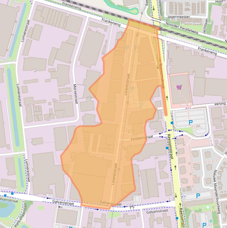 Kaart van postcodegebied 6716AD.