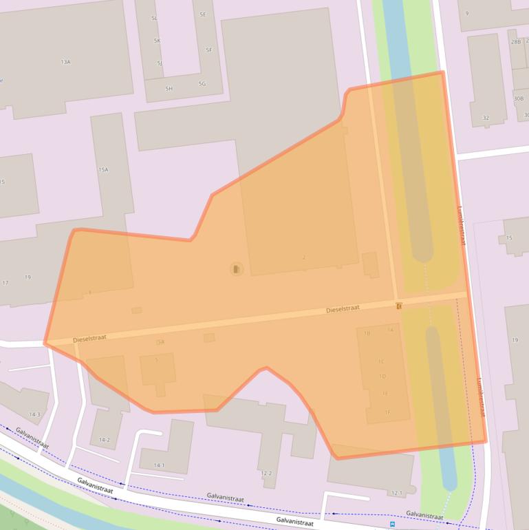 Kaart van postcodegebied 6716BC.