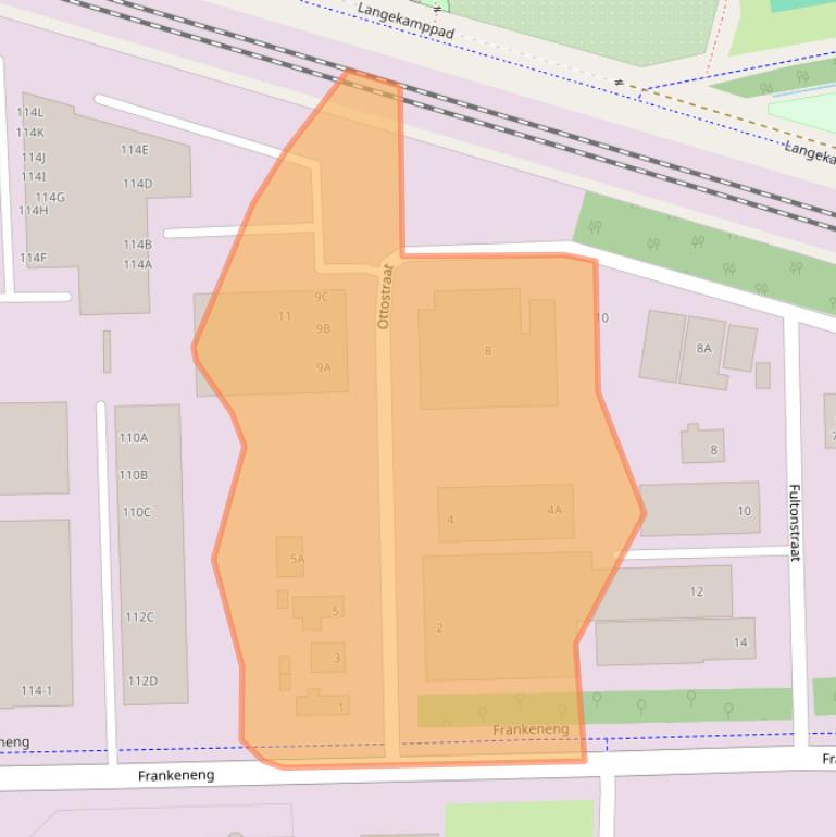 Kaart van postcodegebied 6716BG.