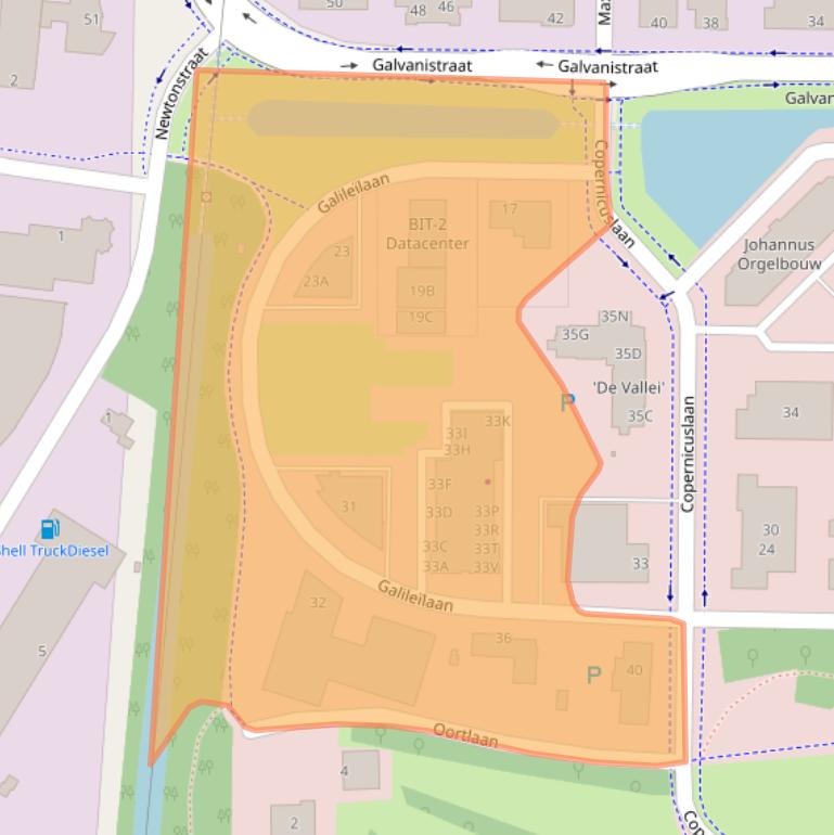 Kaart van postcodegebied 6716BP.