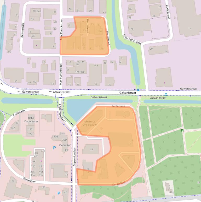 Kaart van postcodegebied 6716BS.
