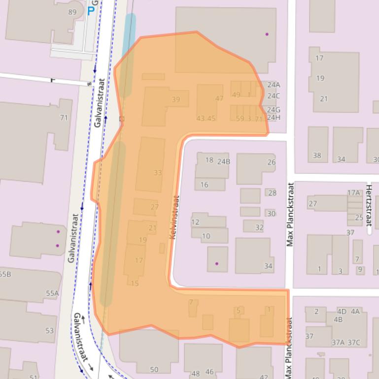 Kaart van postcodegebied 6716BV.