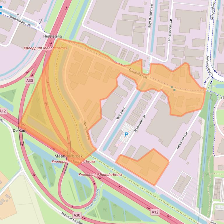 Kaart van postcodegebied 6716BX.