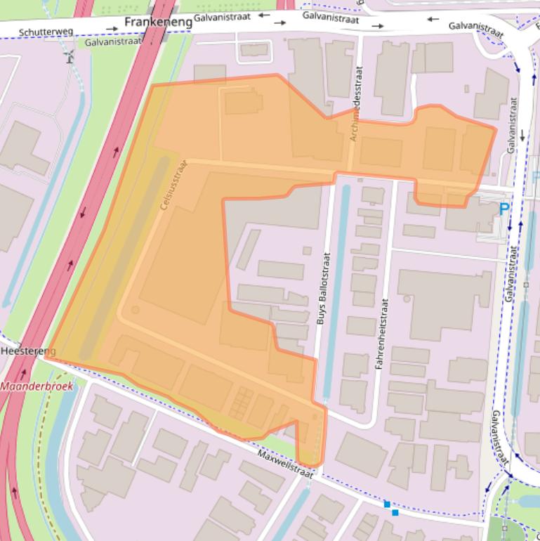 Kaart van postcodegebied 6716BZ.