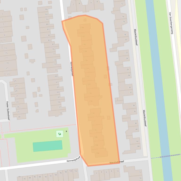 Kaart van postcodegebied 6716CL.