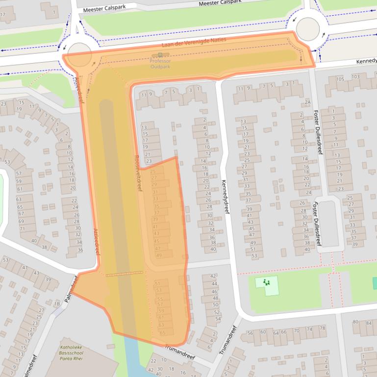 Kaart van postcodegebied 6716CN.