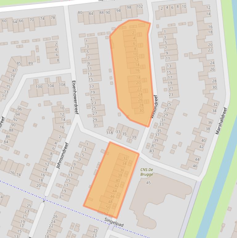 Kaart van postcodegebied 6716DP.