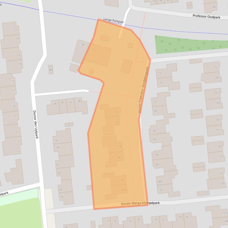 Kaart van postcodegebied 6716EP.