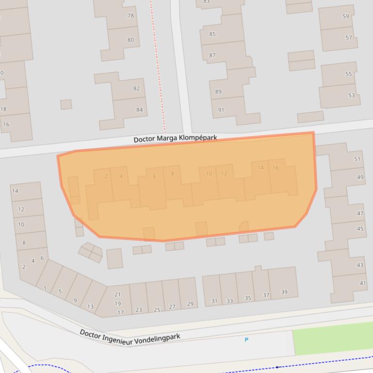 Kaart van postcodegebied 6716ER.