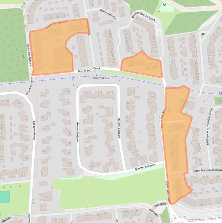 Kaart van postcodegebied 6716ES.