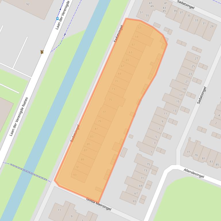 Kaart van postcodegebied 6716GB.