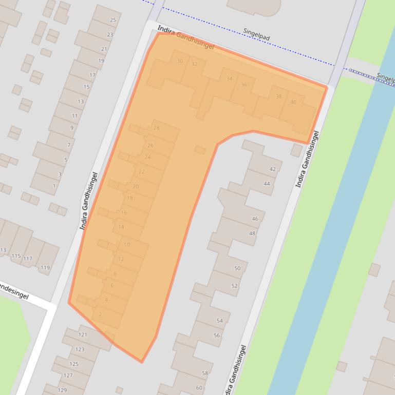 Kaart van postcodegebied 6716GG.