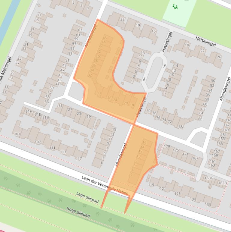 Kaart van postcodegebied 6716GR.