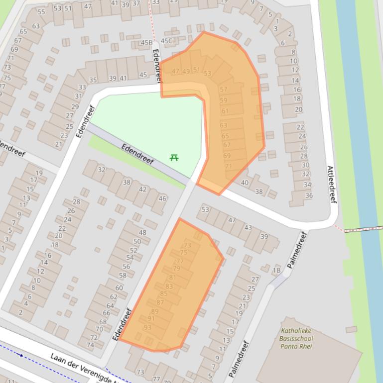 Kaart van postcodegebied 6716HG.