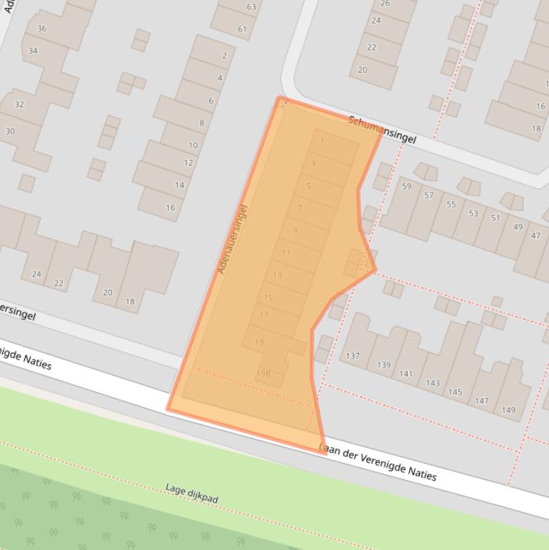 Kaart van postcodegebied 6716KA.