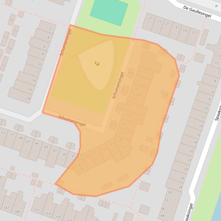 Kaart van postcodegebied 6716KC.