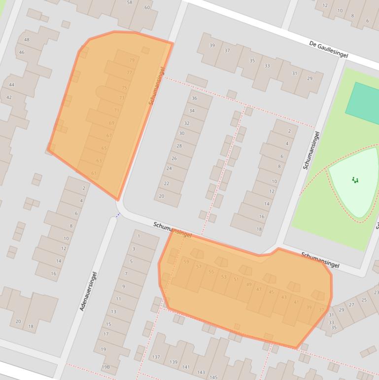 Kaart van postcodegebied 6716KD.