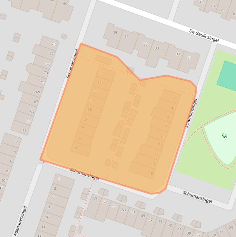 Kaart van postcodegebied 6716KE.
