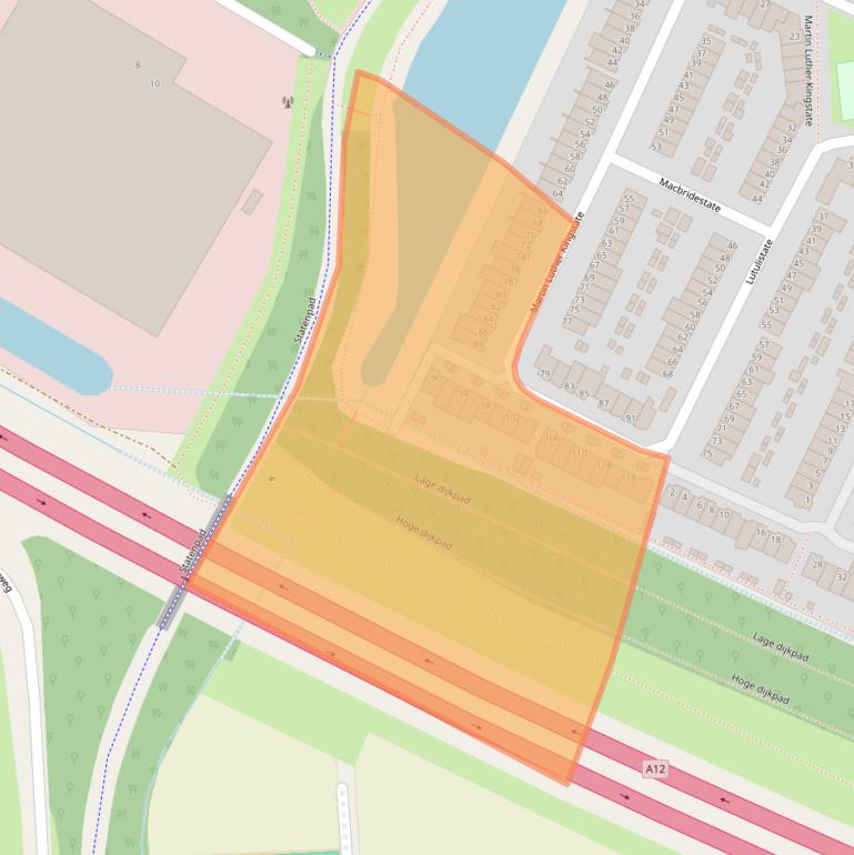 Kaart van postcodegebied 6716ND.
