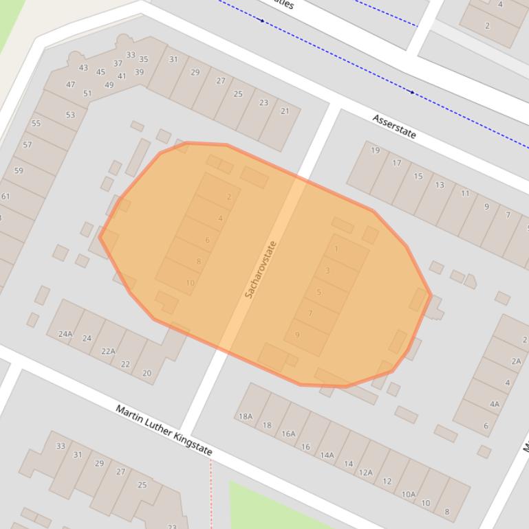 Kaart van postcodegebied 6716NE.