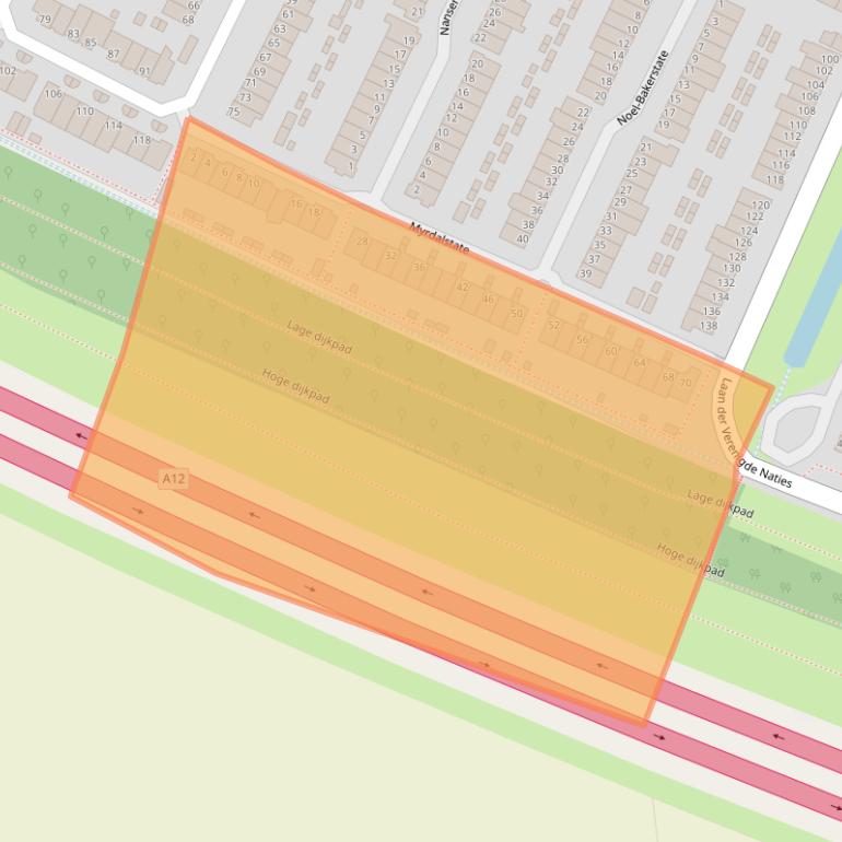 Kaart van postcodegebied 6716NM.