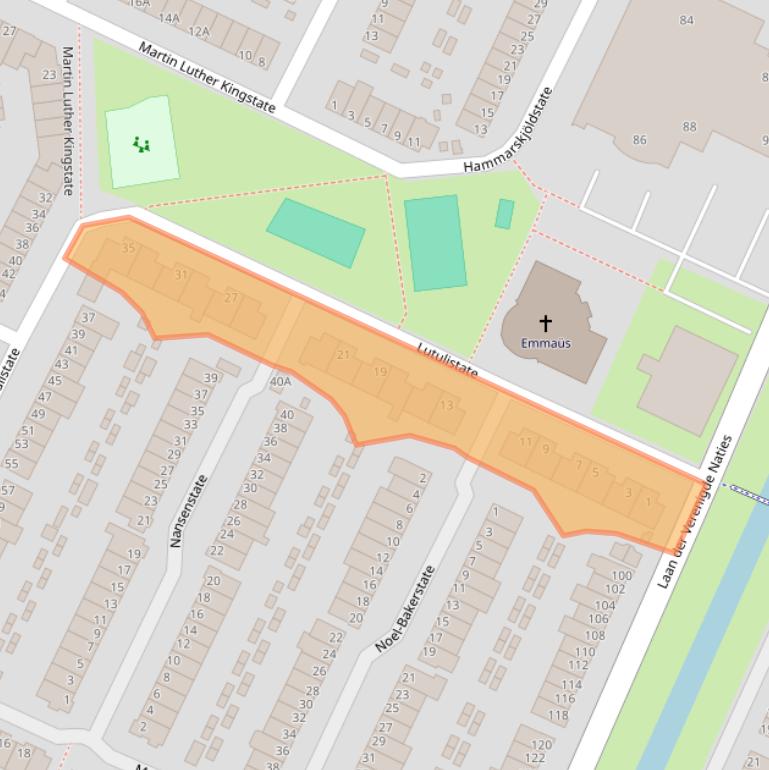 Kaart van postcodegebied 6716NP.