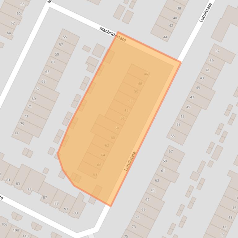 Kaart van postcodegebied 6716NS.