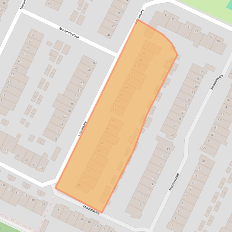 Kaart van postcodegebied 6716NT.